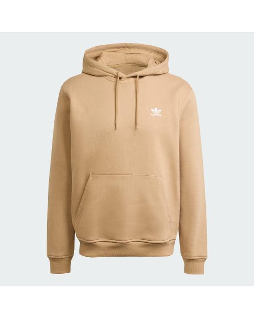 Hoodie Trefoil Essentials di Adidas in Natural da Uomo