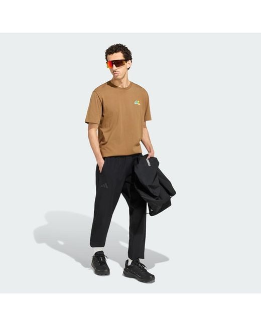 Adidas Black Terrex Multi Essentials Stretch Tracksuit Bottoms for men