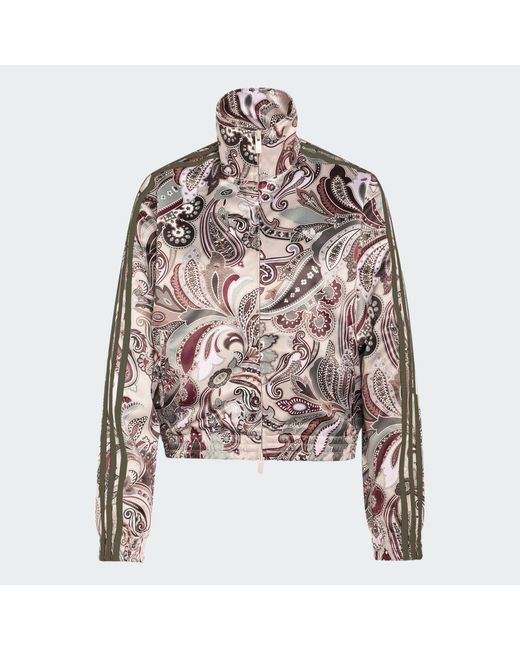Adidas Brown Liberty London Firebird Satin Track Top