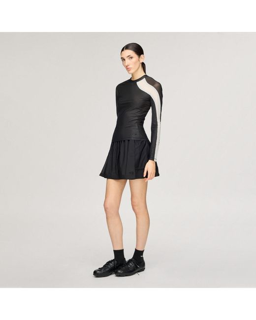 Adidas Black Y-3 Mesh Fitted Long-Sleeve Top Long-Sleeve Top