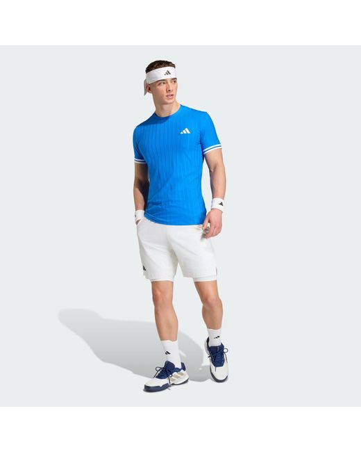 Adidas Blue Tennis Climacool Freelift T-Shirt Pro for men