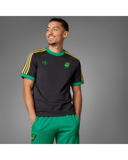 Adidas Green Jamaica Adicolor 3-stripes T-shirt