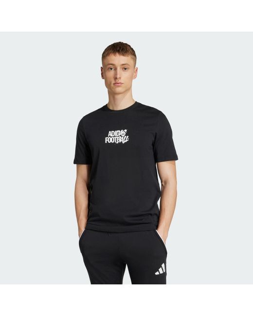 T-Shirt Grafica Con Storia Del Tango Del Calcio di Adidas in Black da Uomo