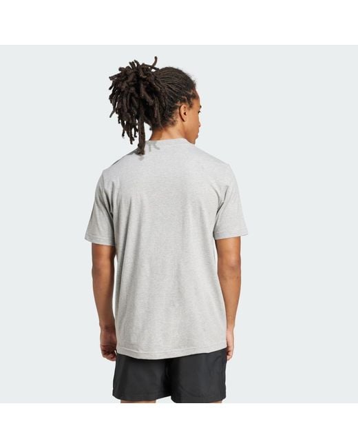 Camiseta Essentials Small Logo Single Jersey Adidas de hombre de color White