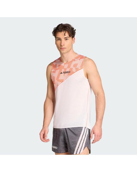 Adidas White Terrex Techrock Pro Tank Top for men