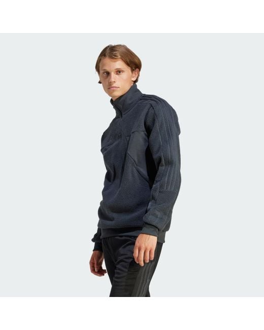 Felpa Tiro Half-Zip Fleece di Adidas in Blue da Uomo