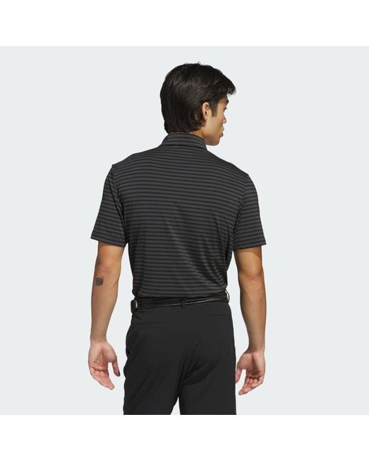 Adidas Black Ultimate365 Stripe Polo Shirt for men