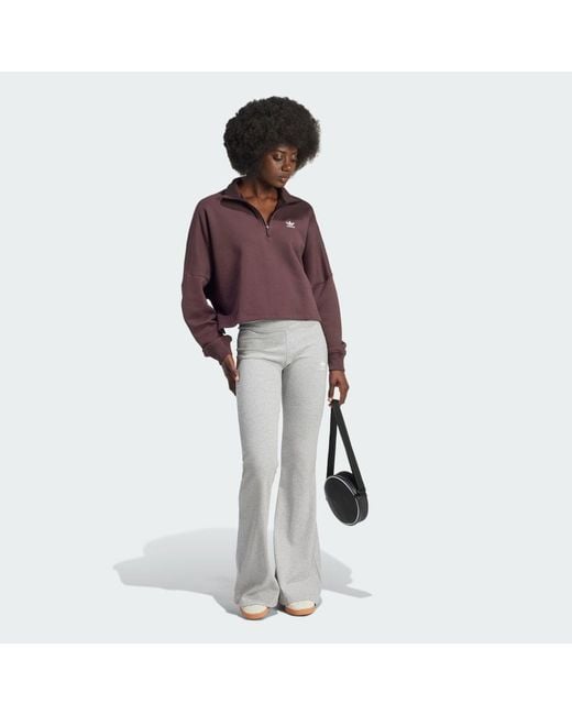 Adidas Gray Essentials Rib Flared Leggings