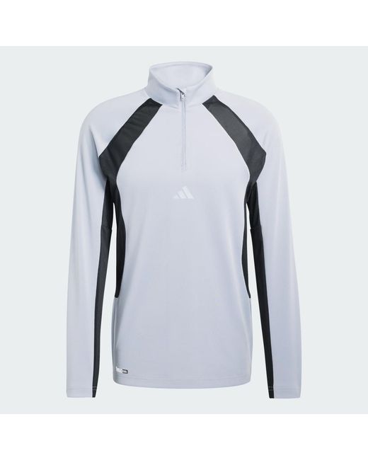 Adidas Blue Tech Apparel 1/4 Zip for men
