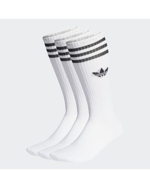 Calze Solid Crew (3 paia) di Adidas in White