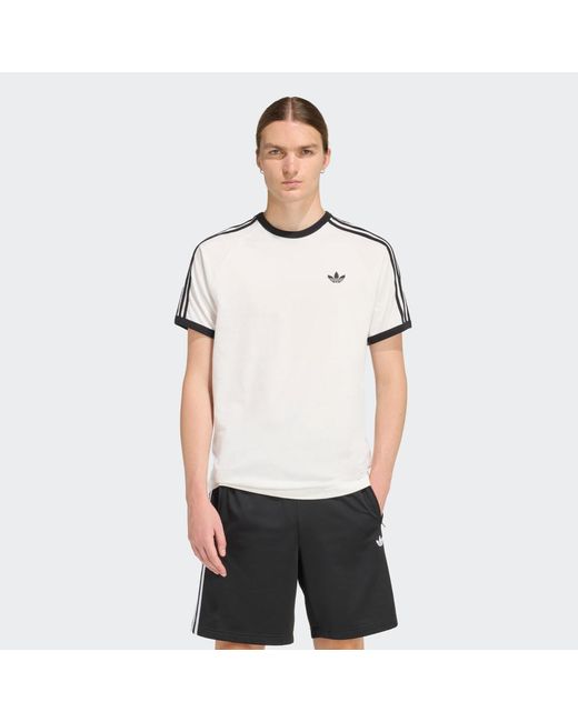 Adidas White 3-Stripes T-Shirt for men