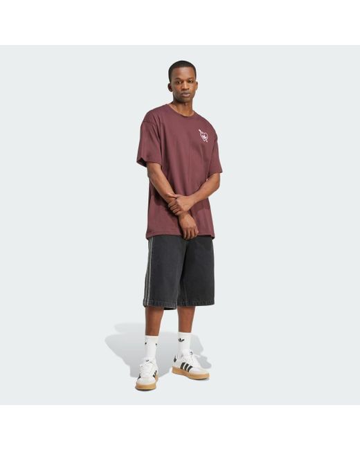 Camiseta Cupid And Heart Graphic Oversized Adidas de hombre de color Red