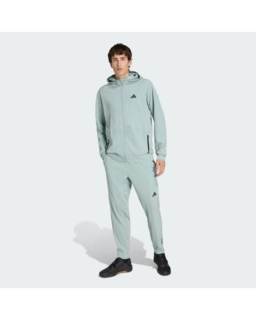 Adidas Blue D4T Workout Joggers for men