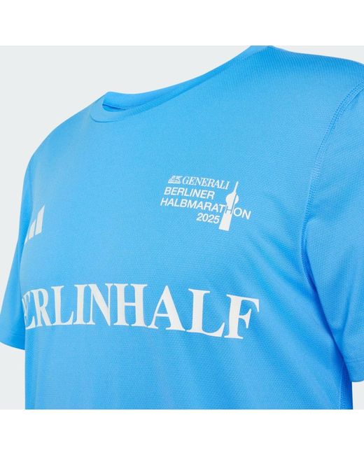 Adidas Blue Berlin Half Marathon T-Shirt for men