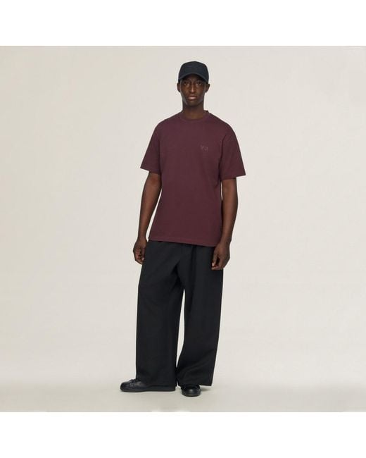 Adidas Purple Y-3 Regular Short Sleeve T-Shirt
