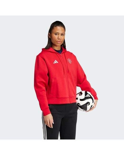 Adidas Red Manchester United Anthem Jacket