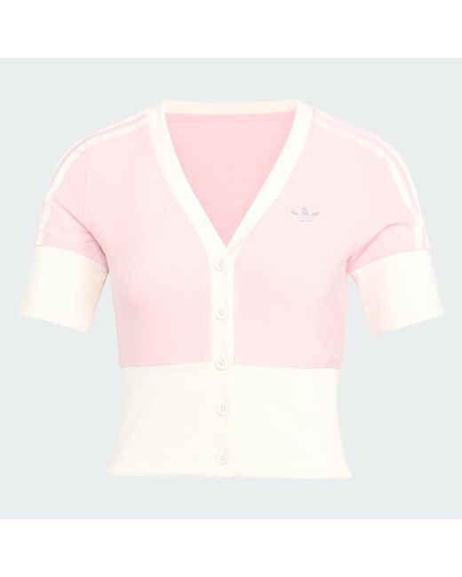 Adidas Originals White T-Shirt Adidas V-Neck Shirt With Buttons