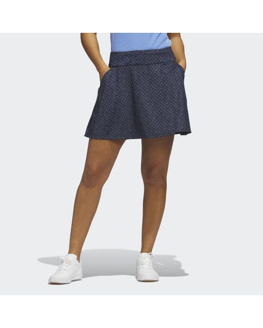 Adidas Blue Printed 16-Inch Golf Skirt