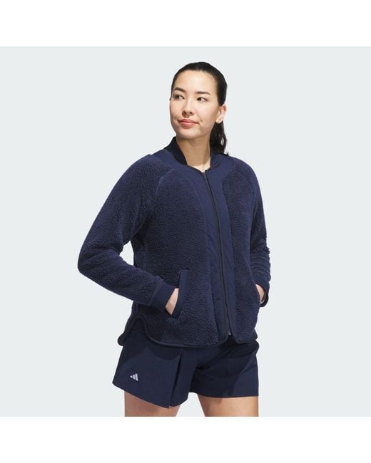 Adidas Blue Go-To Fleece Jacket