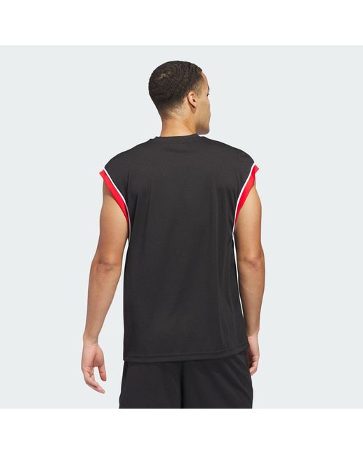 Adidas Black Basketball All-World Sleeveless Tank Top for men