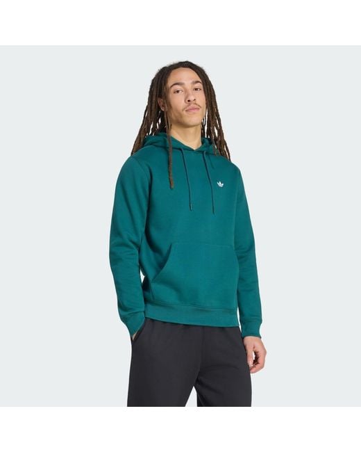 Adidas Green Trefoil Essentials Hoodie for men