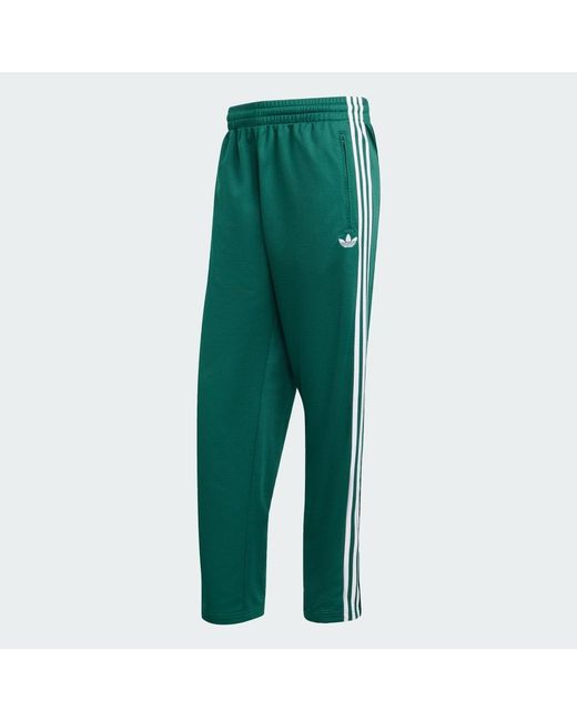 Adidas Green Firebird Adicolor Mesh Track Pants for men