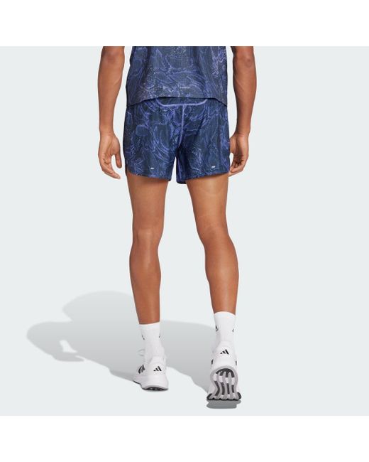 Pantalón Corto Own The Run Excite Allover Print Aeroready Adidas de hombre de color Blue