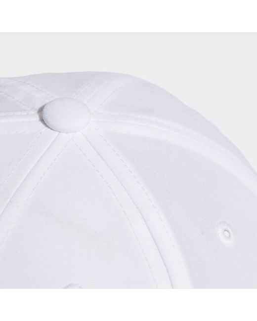 Adidas White Running Essentials Aeroready Six-panel Baseball Cap