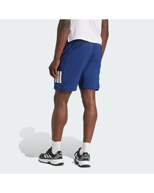 Adidas Blue Club Tennis Climacool 3-Stripes Shorts for men