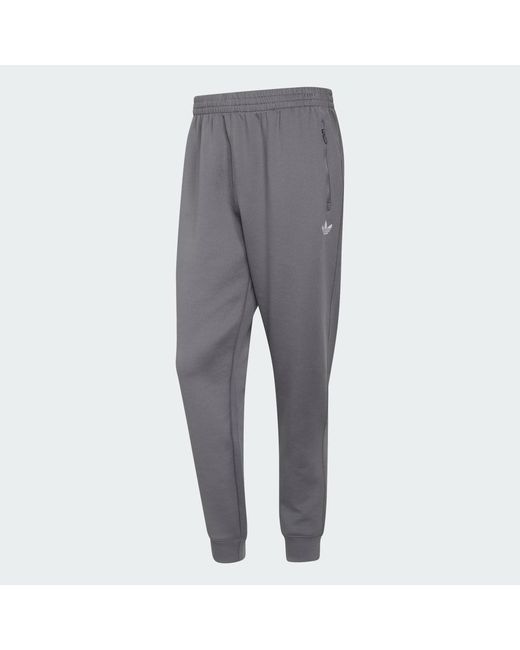 Adidas Gray Trefoil Essentials Spacer Track Tracksuit Bottoms for men