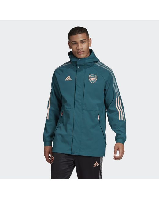 adidas Arsenal Travel Jacket in Green for Men | Lyst UK