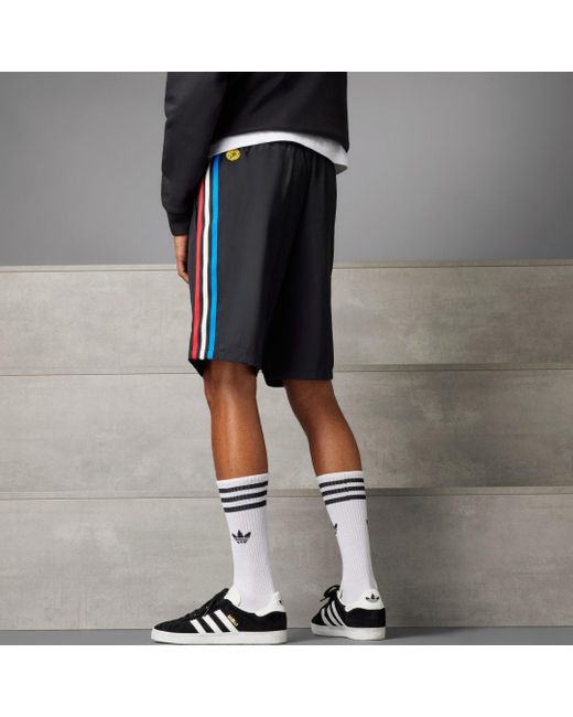 Adidas Black Manchester United Stone Roses Originals Shorts for men
