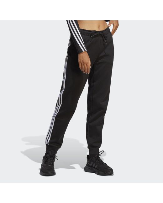 Adidas Black Future Icons 3-Streifen Regular Hose
