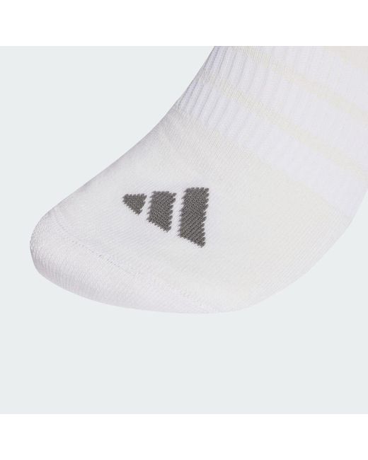 Adidas White Cushioned Essentials Low Cut Socks 3 Pair Pack