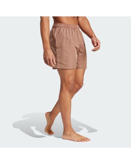 Adidas Brown Washed Out Cix Swim Shorts for men
