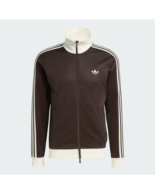 Track Top Iconico di Adidas in Brown da Uomo