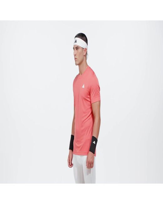 Adidas Orange Tennis Freelift T-shirt for men
