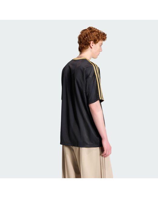 Adidas Black T-Shirt Adidas Adicolor Jacquard Jersey/ Dark Football for men