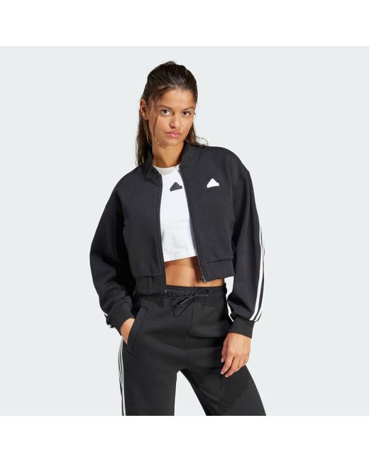 Chaqueta bómber Future Icons 3 bandas Adidas de color Black