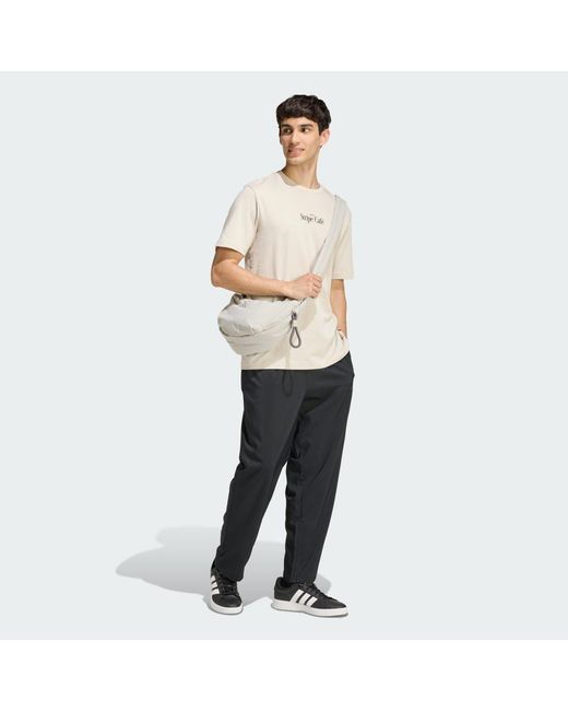 Adidas Natural Coffee Cafe Donut Box Graphic T-Shirt for men