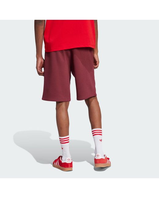 Adidas Red Trefoil Essentials Shorts for men