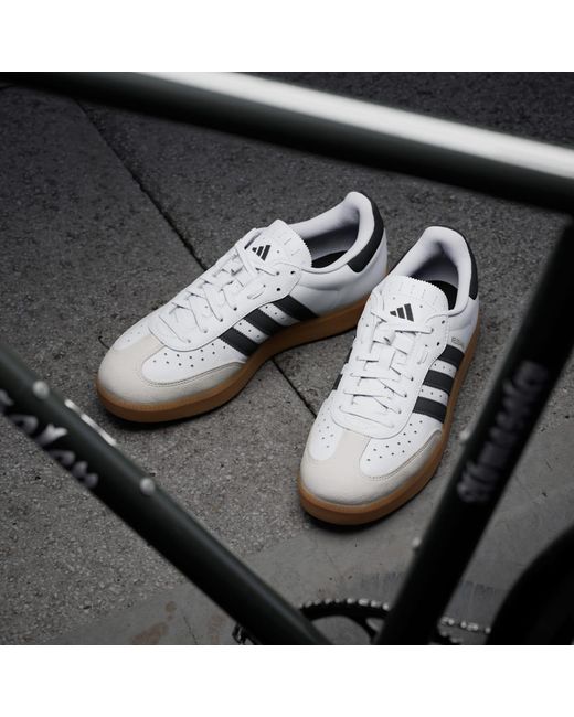 Adidas White Velosamba Leather Fahrradschuh
