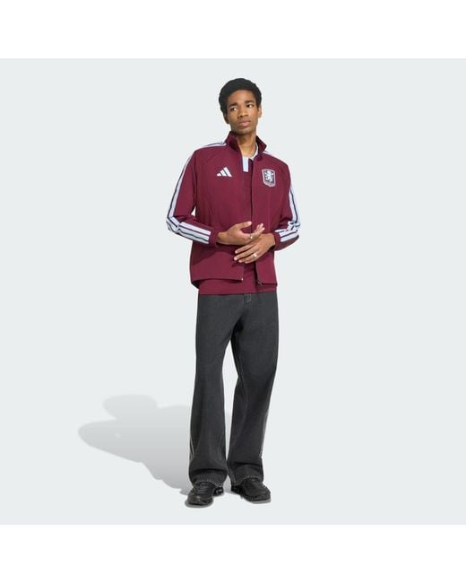 Adidas Red Aston Villa Home Anthem Jacket for men