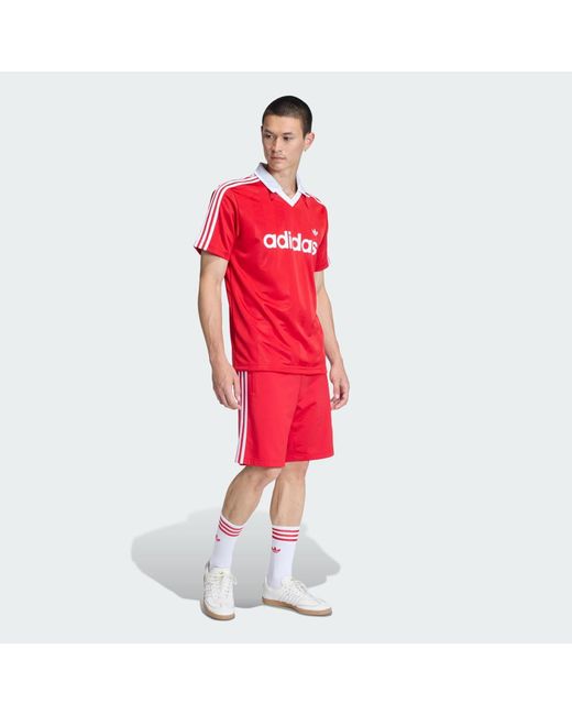 Adidas Red Lifestyle Firebird Shorts Ke1377 for men
