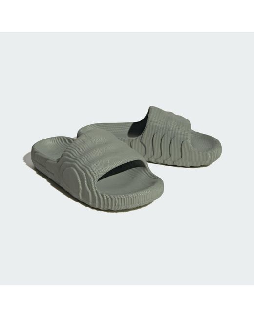 Adidas Green Adilette 22 Slides