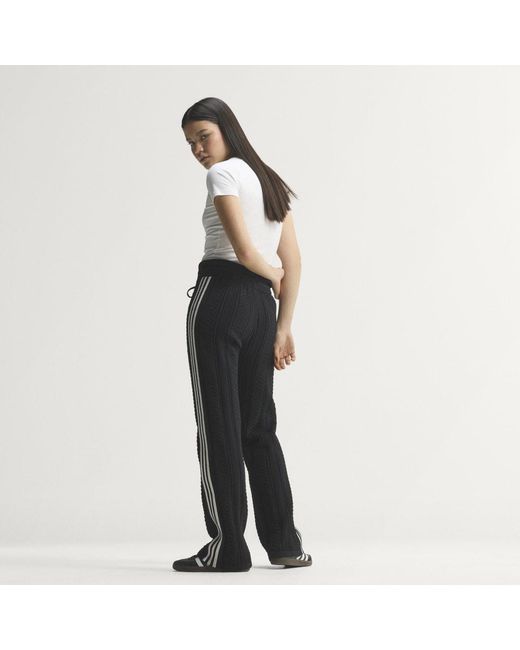 Adidas Black Sst Wide Leg Trackpant