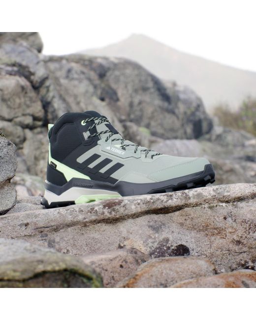 Adidas Green Terrex Ax4 Mid Gore-tex Hiking Shoes for men