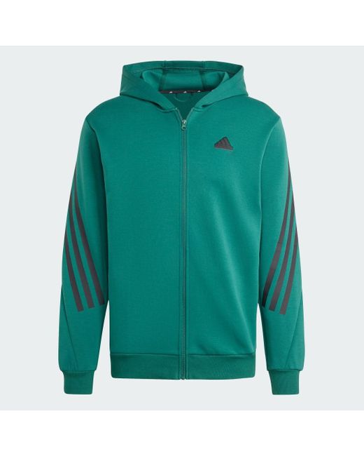 Adidas Kapuzensweatshirt M FI 3S FZ in Green für Herren