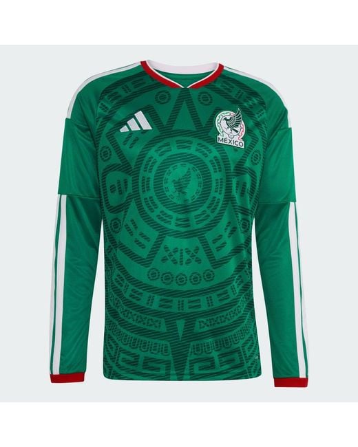 Adidas Green Mexico 26 Home Long Sleeve Jersey for men