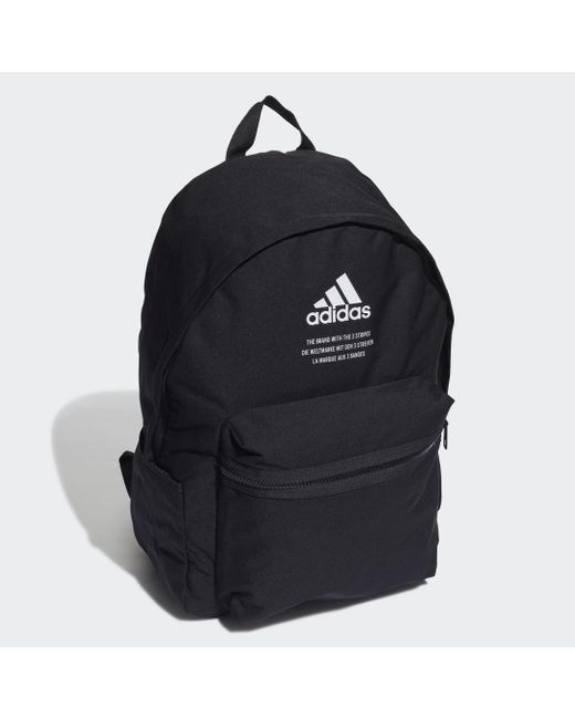 Adidas Black Classic Fabric Backpack